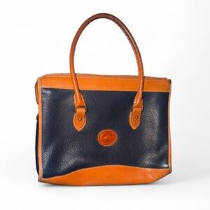 DOONEY & BOURKE Black and Tan Leather Tote Bag